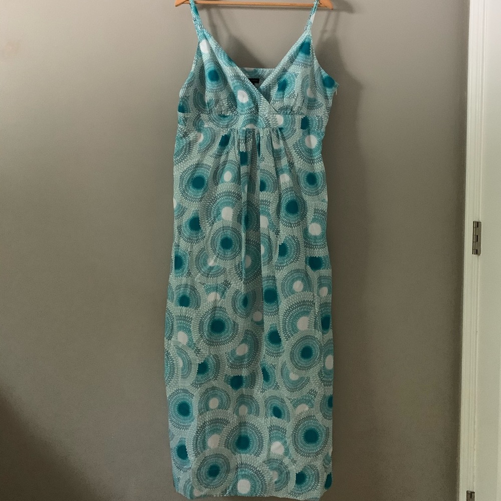 New York & Company Turquoise Maxi Sundress